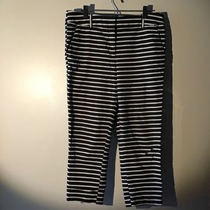 Loft Black & White Riviera Pant in Julie Fit Sz 12